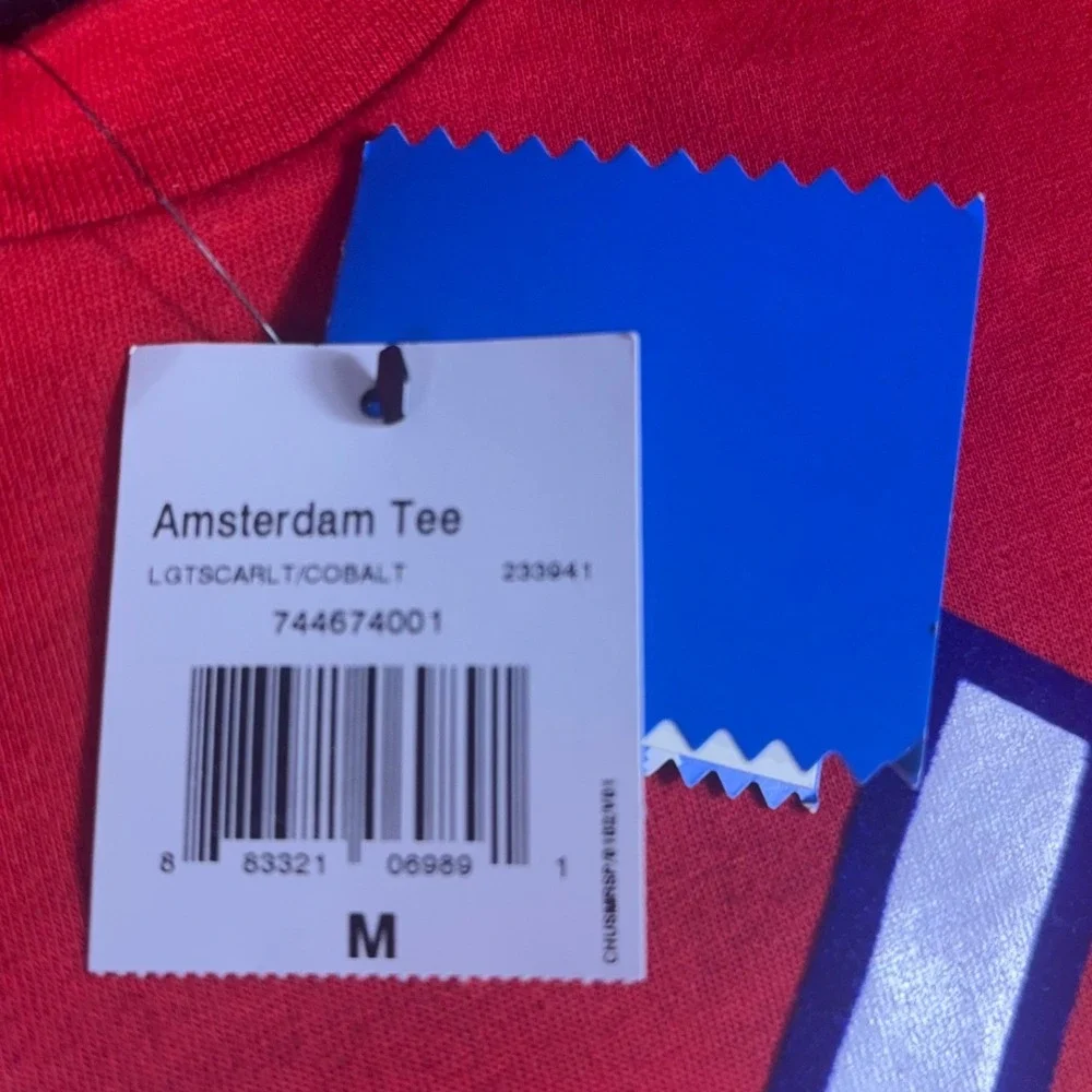 Vintage Authentic Adidas Originals Amsterdam Tee Red Windmill Graphic 2006 M NWT